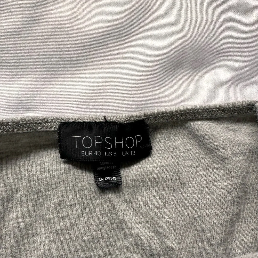 Topshop Gray Spaghetti Strap Dress fitted Mini Summer stretchy Slim Fit Size 8 - Picture 7 of 8